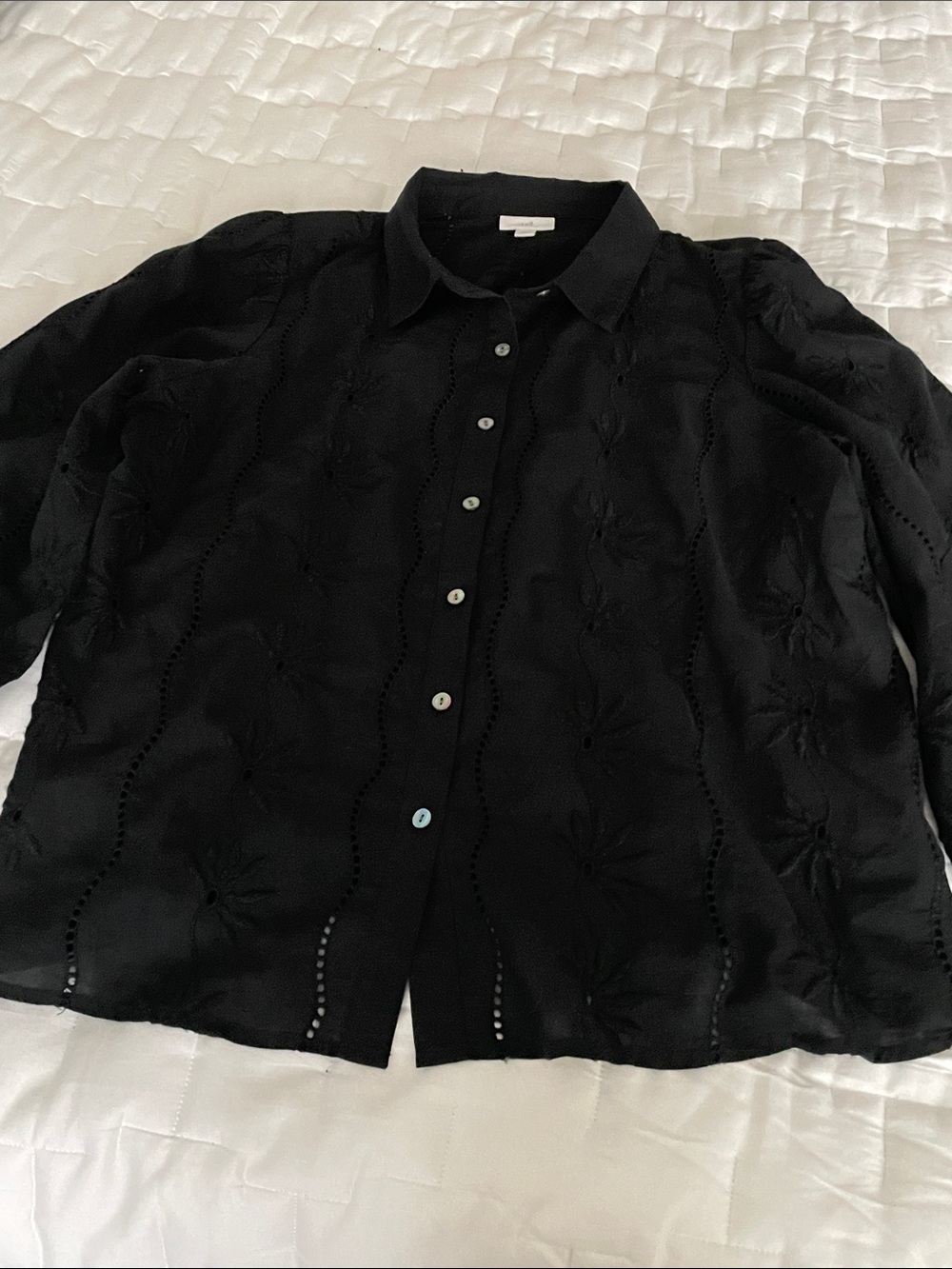 Embroidered cotton blouse